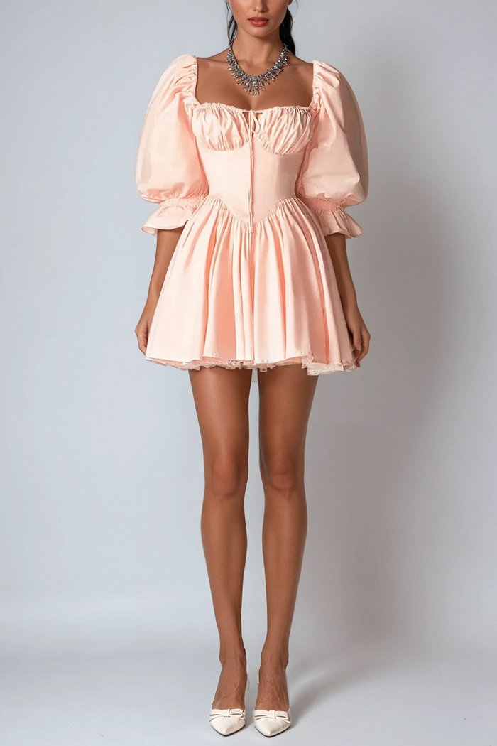 alytzia-lace-up-ruch-ruffle-mini-dress