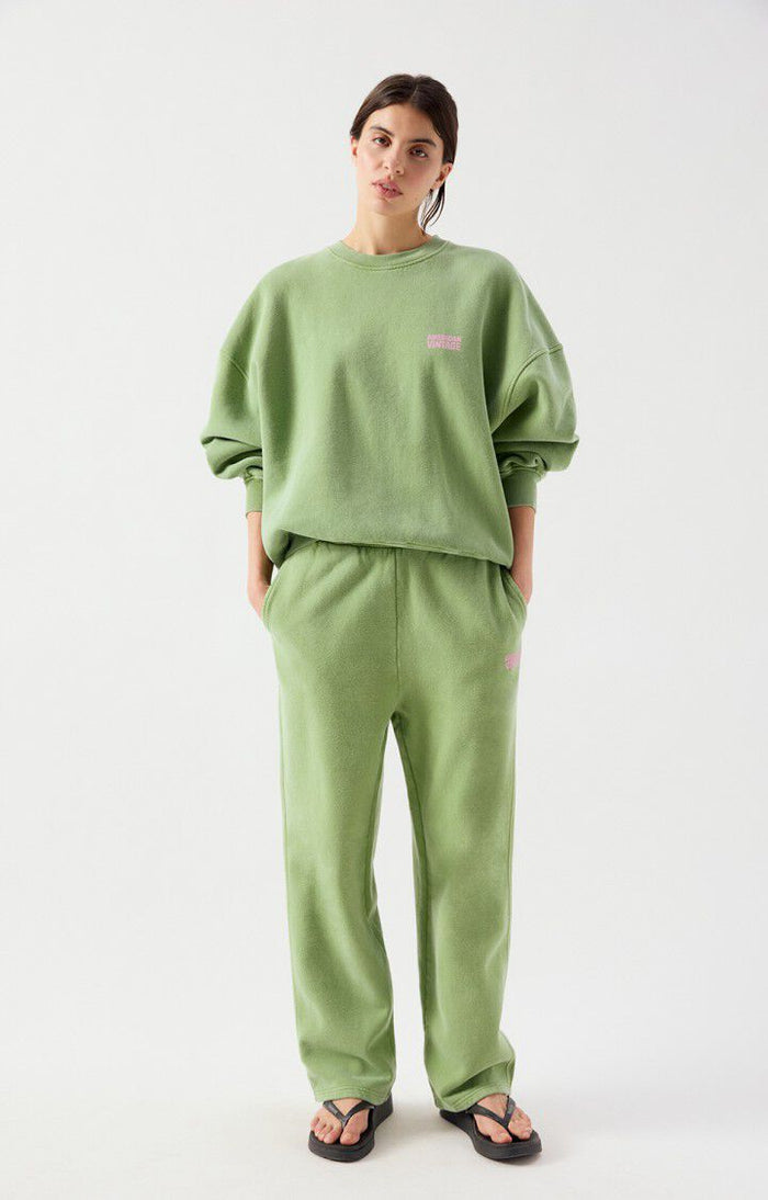 American vintage Sweat Ample Loose Col Rond Pli03CH26