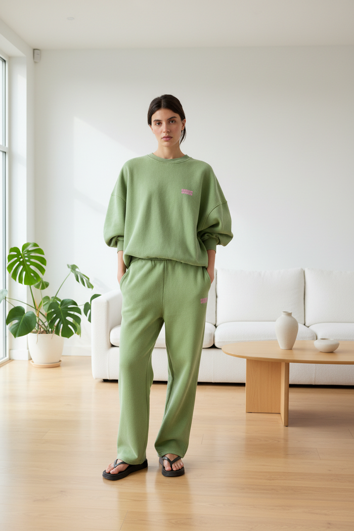 American vintage Sweat Ample Loose Col Rond Pli03CH26