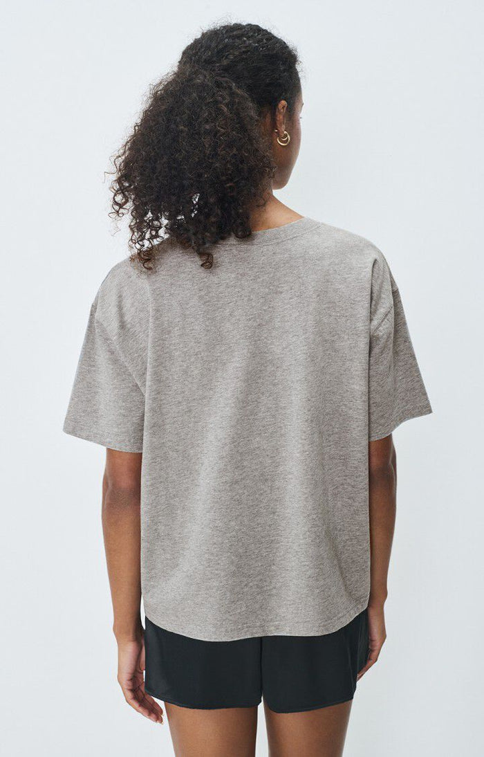 American vintage T-Shirt Droit MC Col Rond Gris Chine