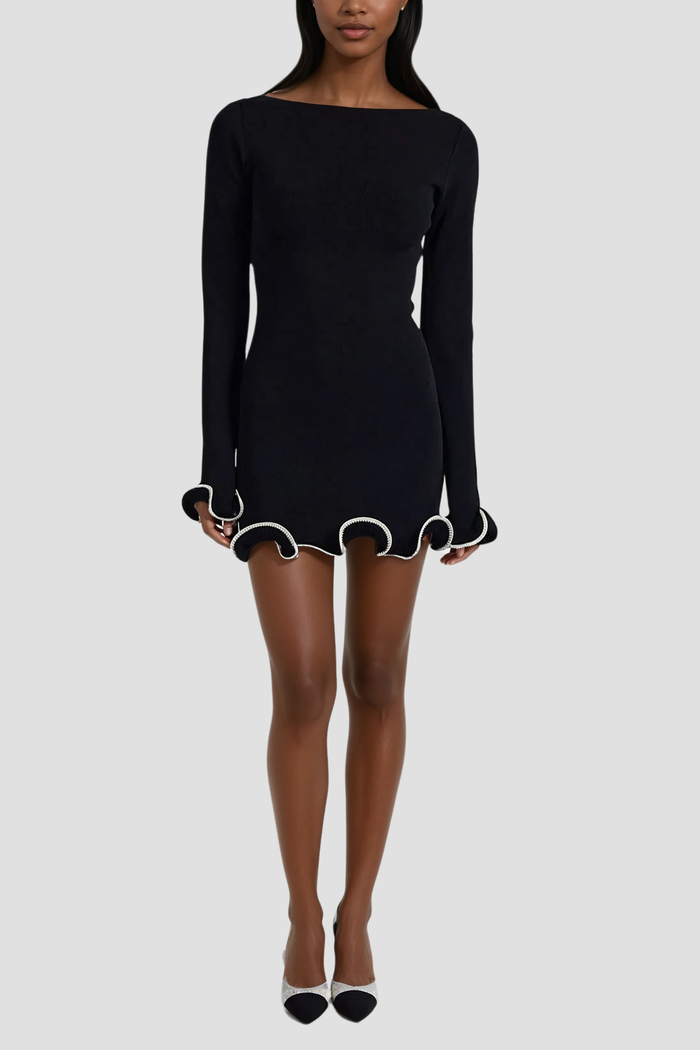 anand-asymmetric-wavy-long-sleeve-mini-dress-in-black