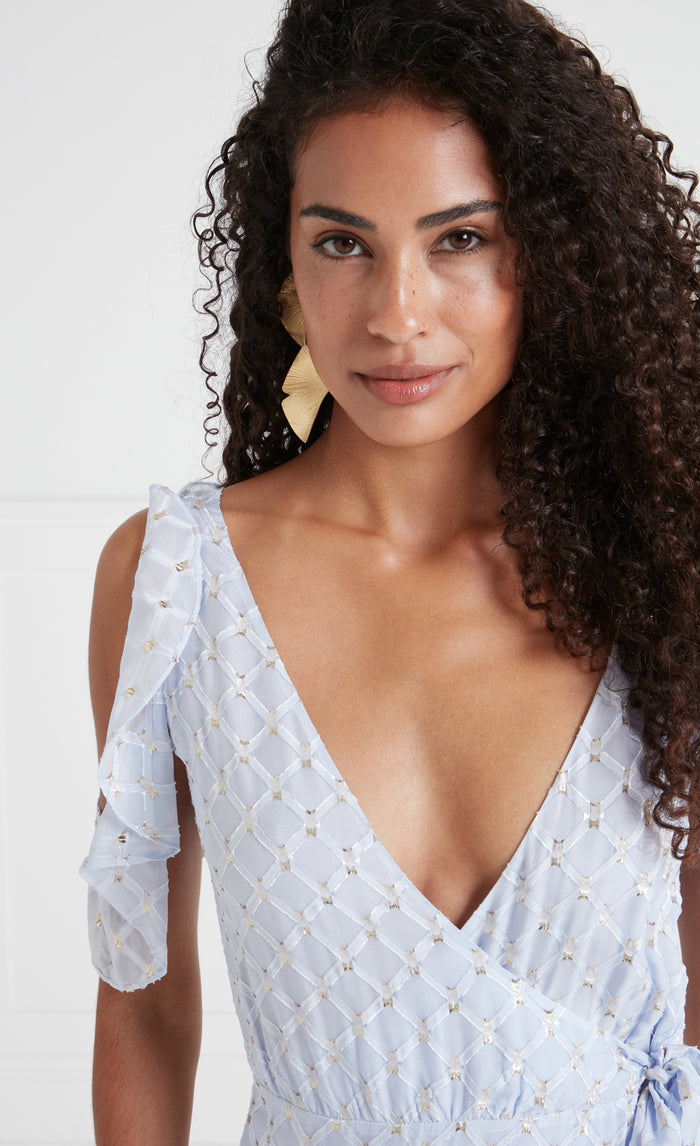 Angelico Mini Dress - Halogen Blue