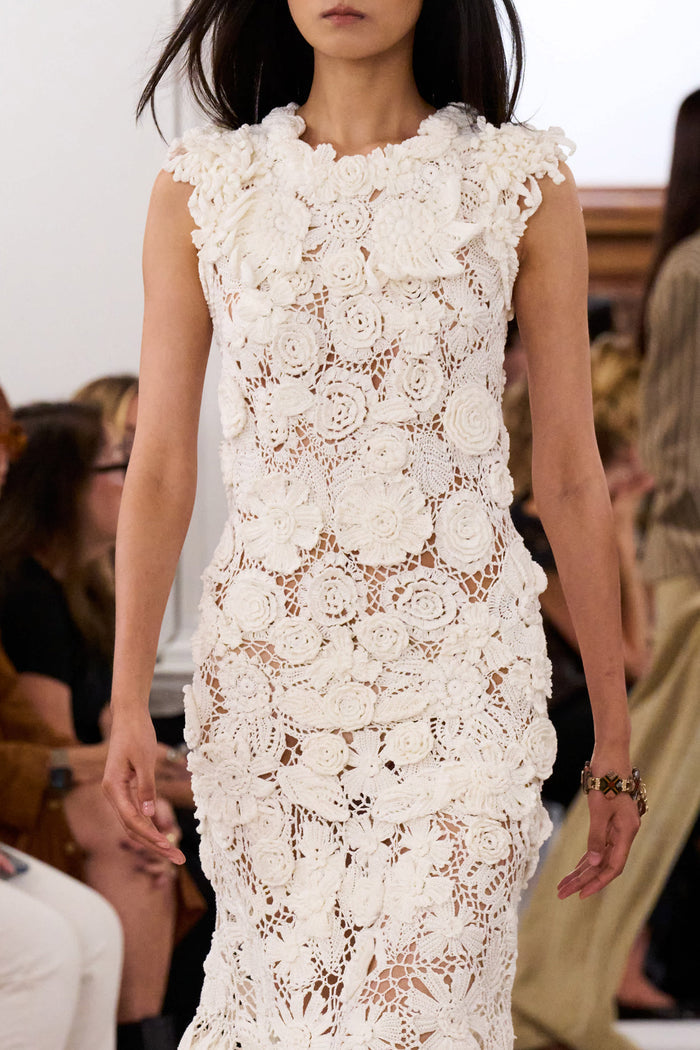 Ivory Crochet Wedding Dress - Close Up Floral Detail | Ulla Johnson
