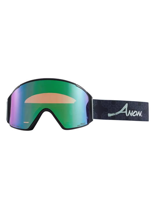 Product image of Anon Year of the Horse M4S Goggles (Cylindrical) + Bonus Lens + MFI® Face Mask[Variant:Frame: Black, Lens: Perceive Variable Green (22% / S2), Spare Lens: Perceive Sunny Onyx (6% / S4)]