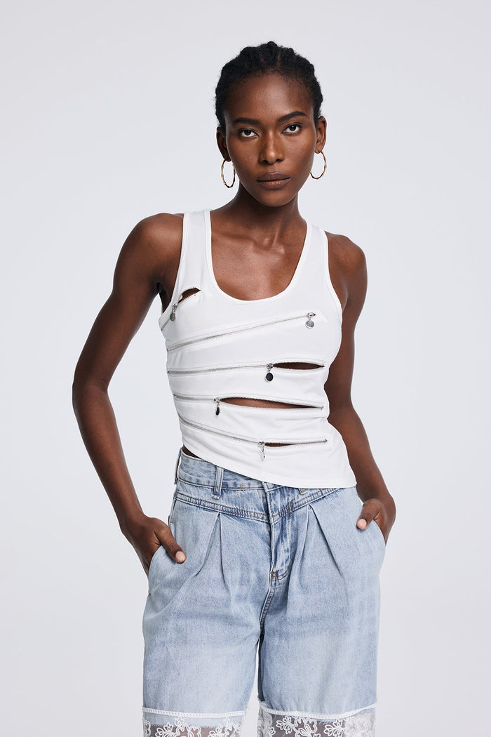apikalia-zipper-sleeveless-top