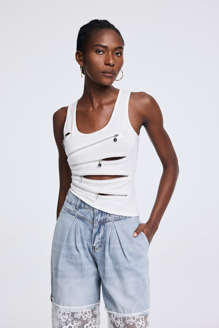 apikalia-zipper-sleeveless-top