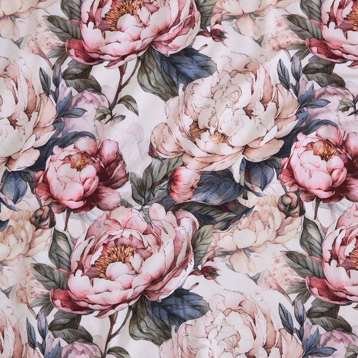 Pattern of floral print on peplum top