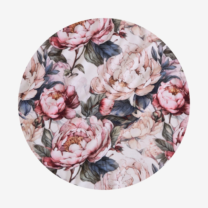 Circle swatch of floral print