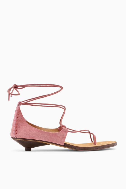 Fig Suede Aves Bare Kitten Heel Sandal - Side Profile | Ulla Johnson