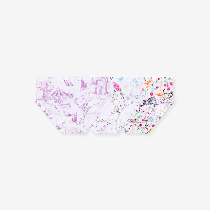 Patterned underwear on a white background