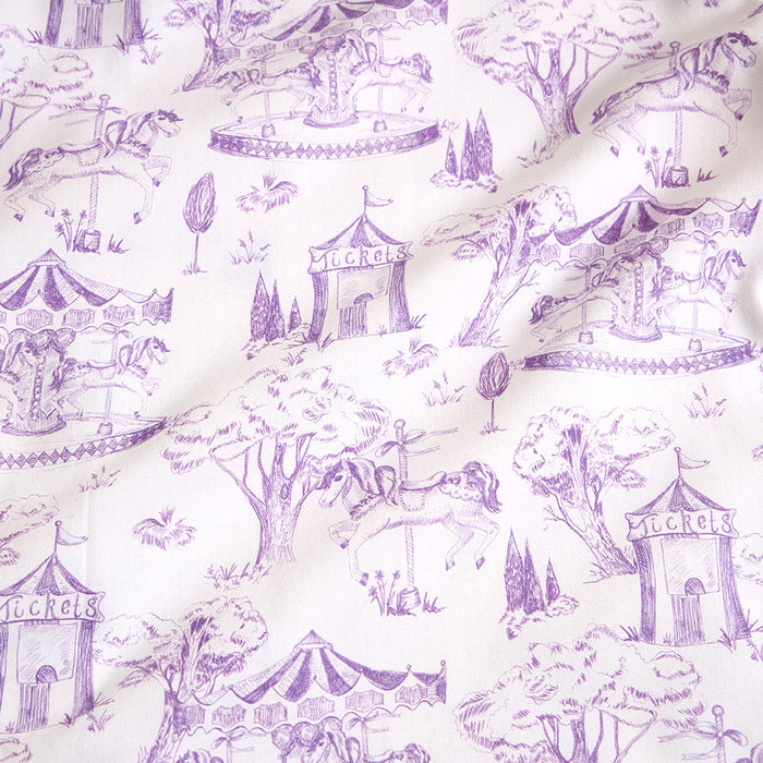 Purple vintage-style pattern on a white background