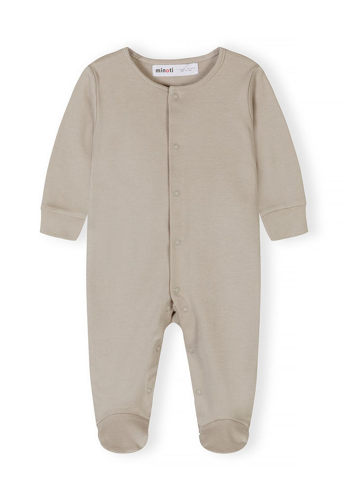 Long Sleeve Sleepsuits 5-Pack, Neutral Beige - 2