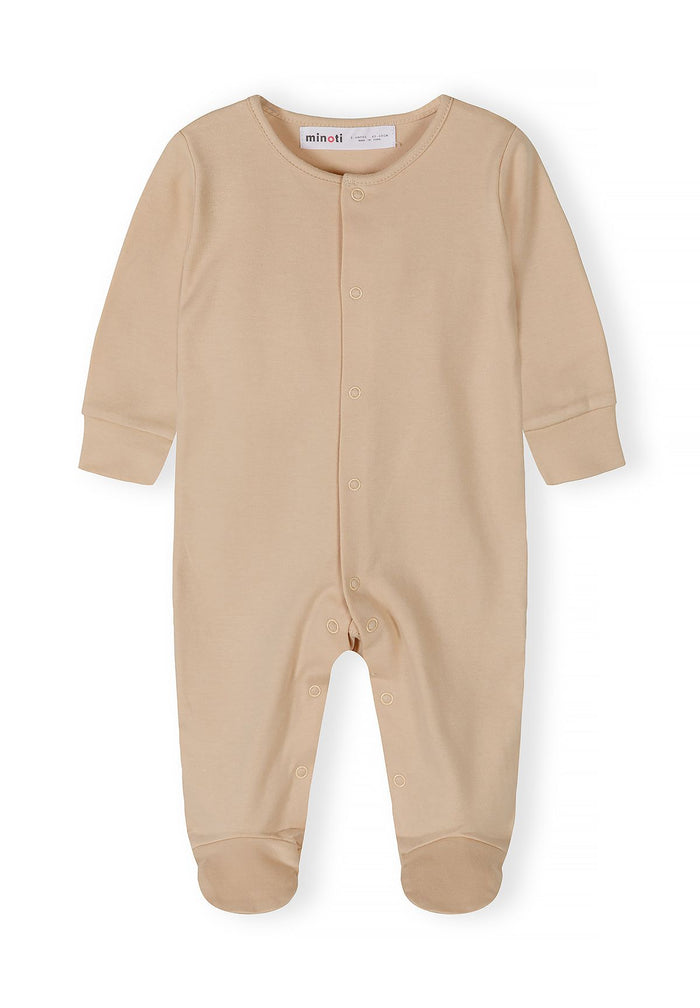 Long Sleeve Sleepsuits 5-Pack, Neutral Beige - 4