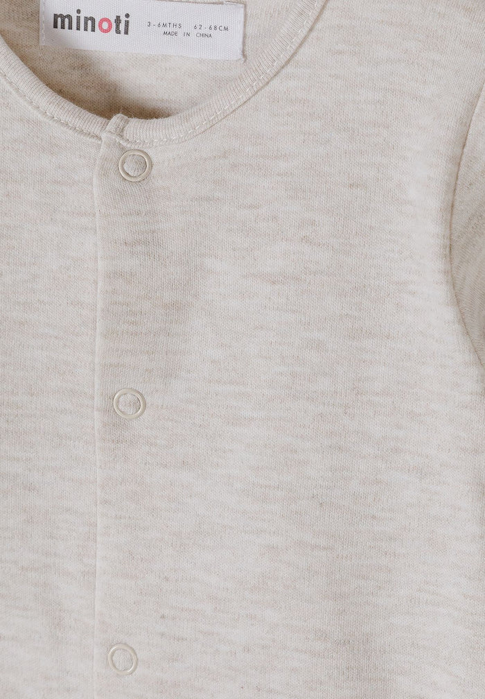 Long Sleeve Sleepsuits 5-Pack, Neutral Beige - 8