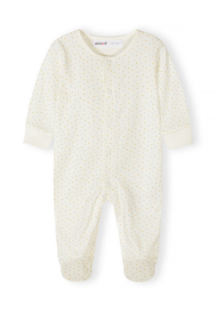 Cotton Sleepsuits 3-Pack, Safari, Cream Mint - 3