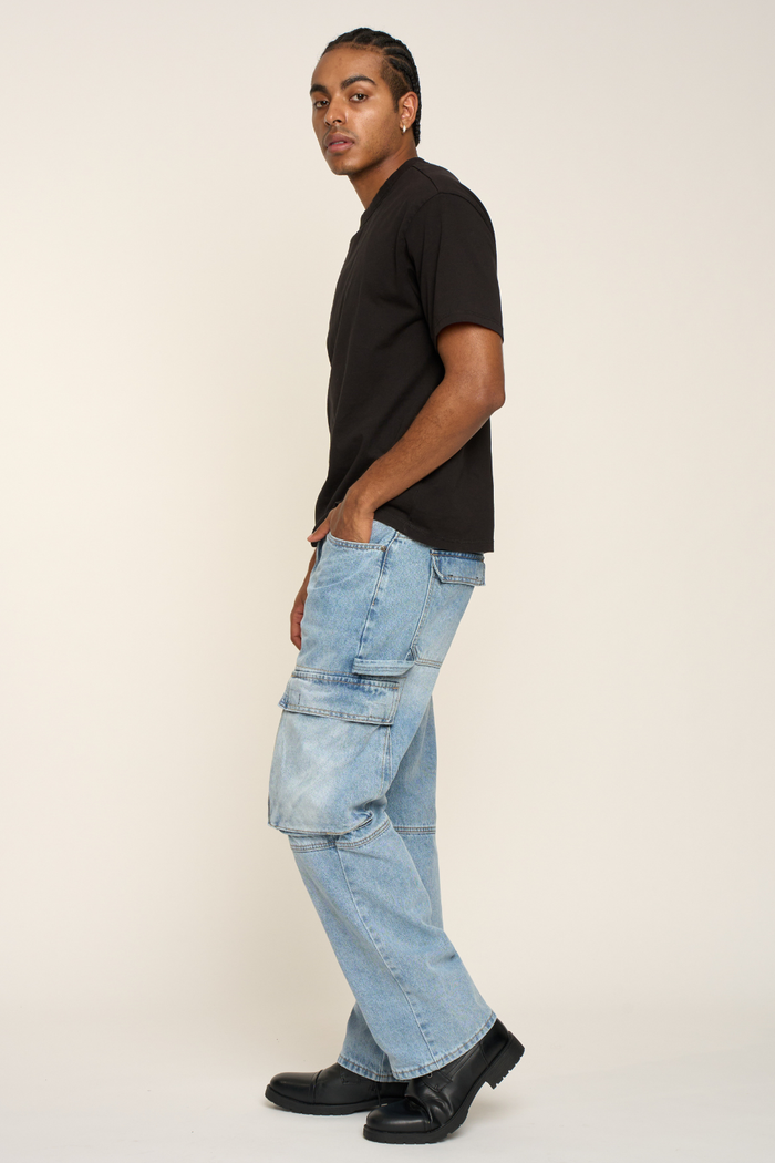 Baggy Fit Cargo Denim Jeans G-Style USA