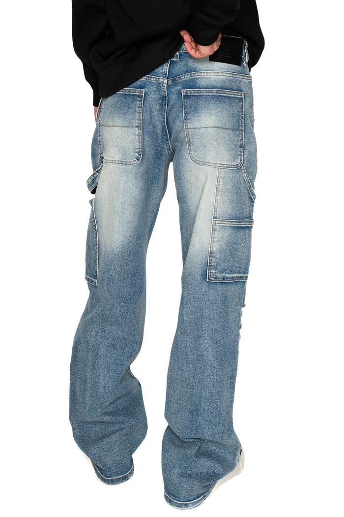 Baggy Fit Distressed Carpenter Denim Jeans Victorious