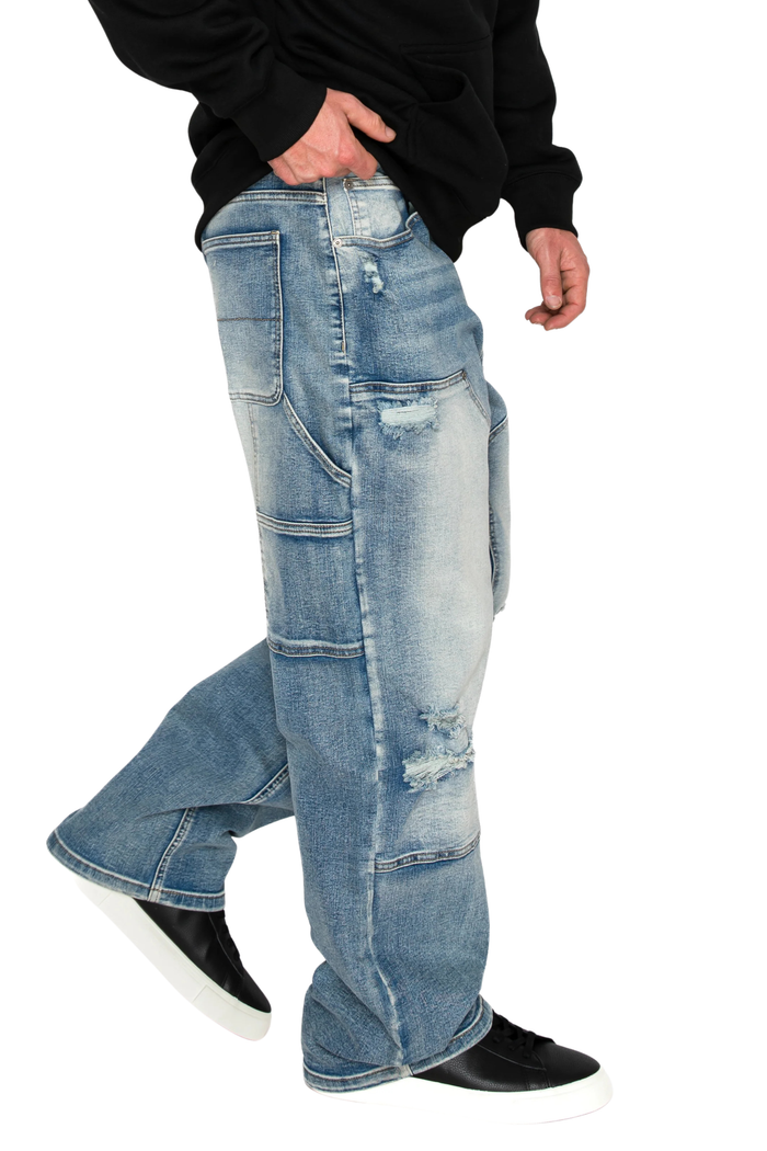 Baggy Fit Distressed Carpenter Denim Jeans Victorious