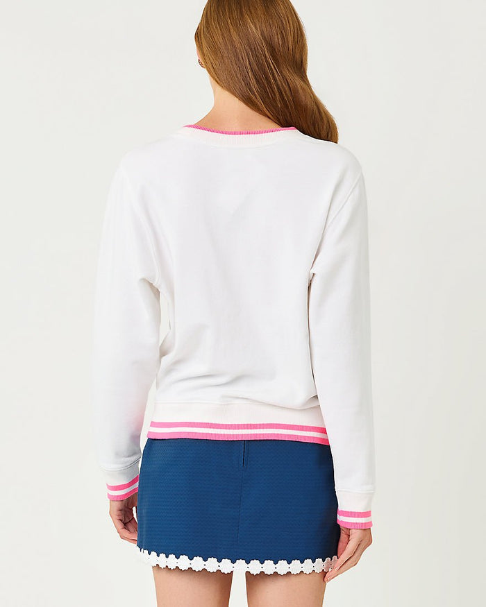 Lilly Pulitzer - Ballad Long Sleeve Sweatshirt - Multi Society Crab Embroidery