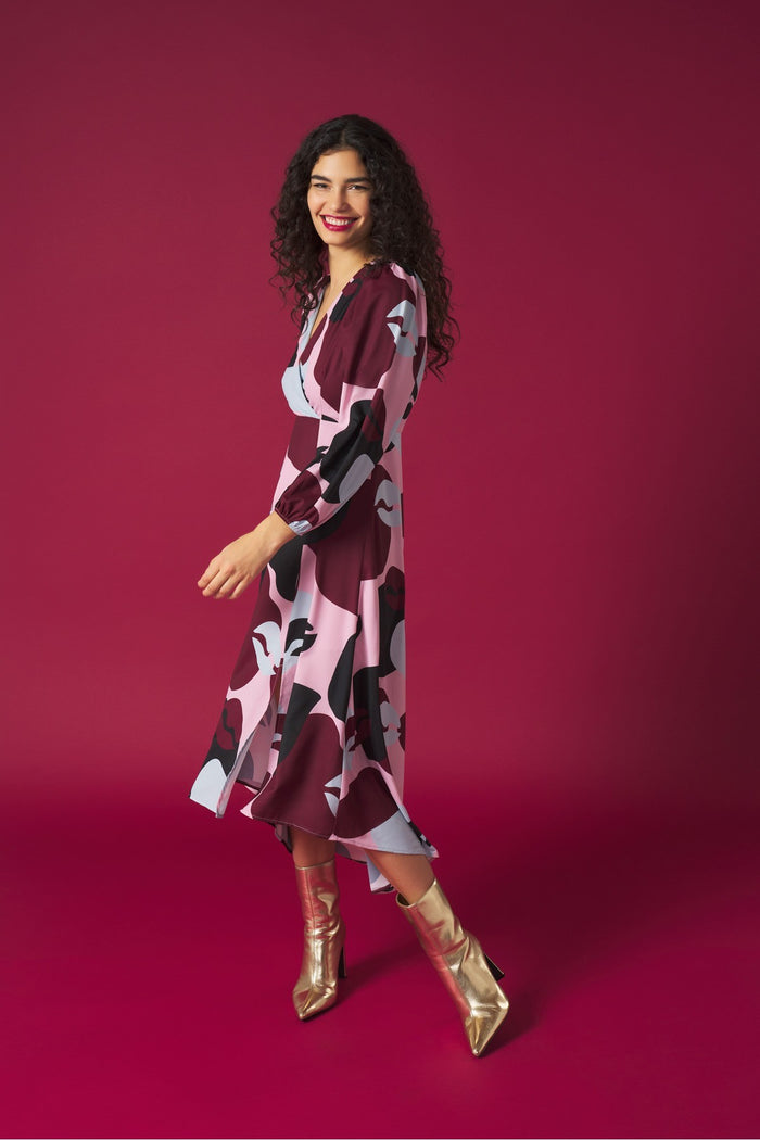 BARDOT DRESS (PINK/MULTI)