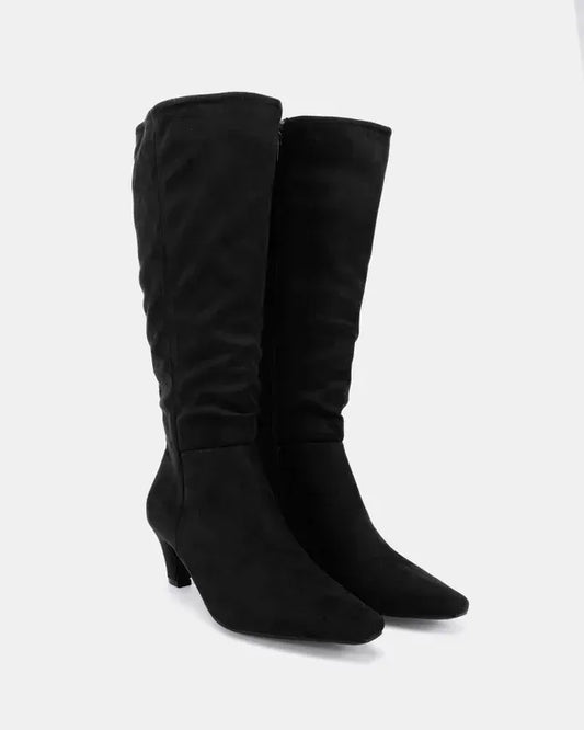 Bergen Boots- Black Microsuede