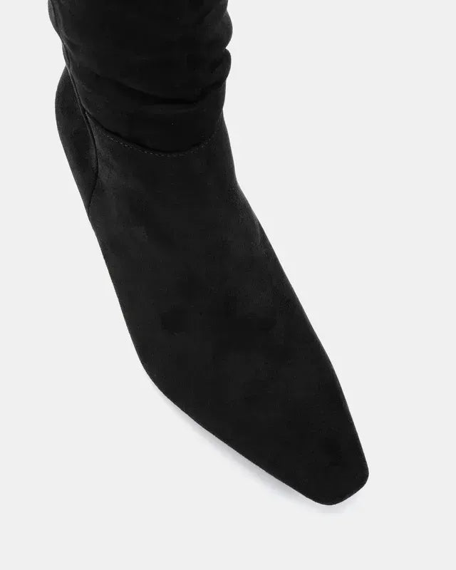 Bergen Boots- Black Microsuede