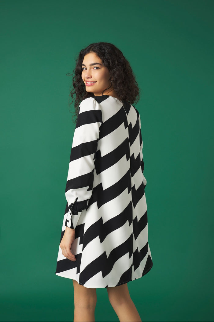 BETTE DRESS (BLACK/WHITE)