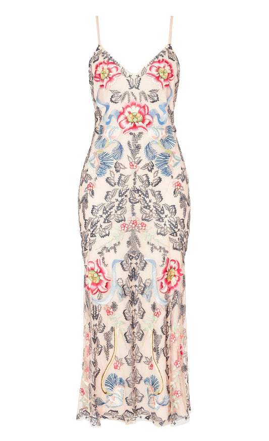 Bilbao Strappy Dress - Rosewater
