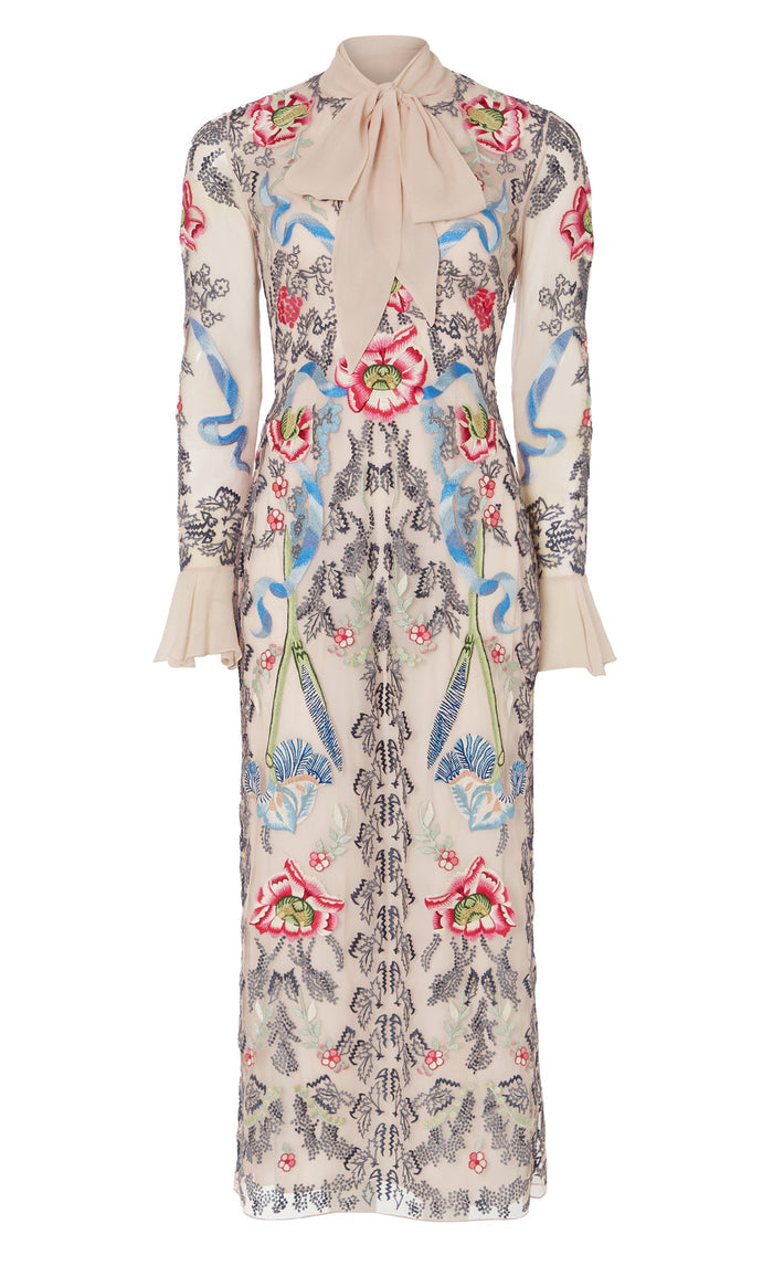 Bilbao Tie Dress - Rosewater