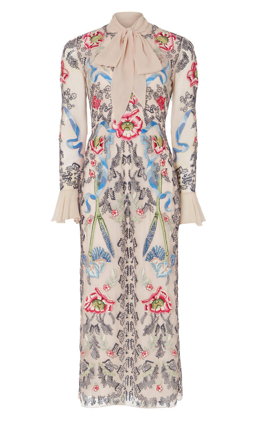 Bilbao Tie Dress - Rosewater