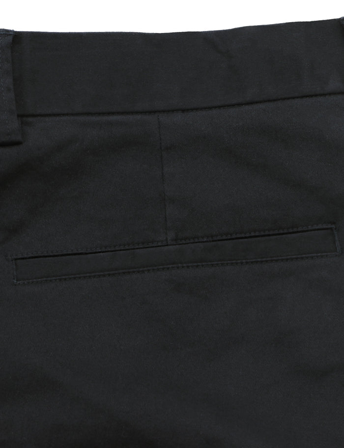 Black 490 Cotton Stretch Slim Chino