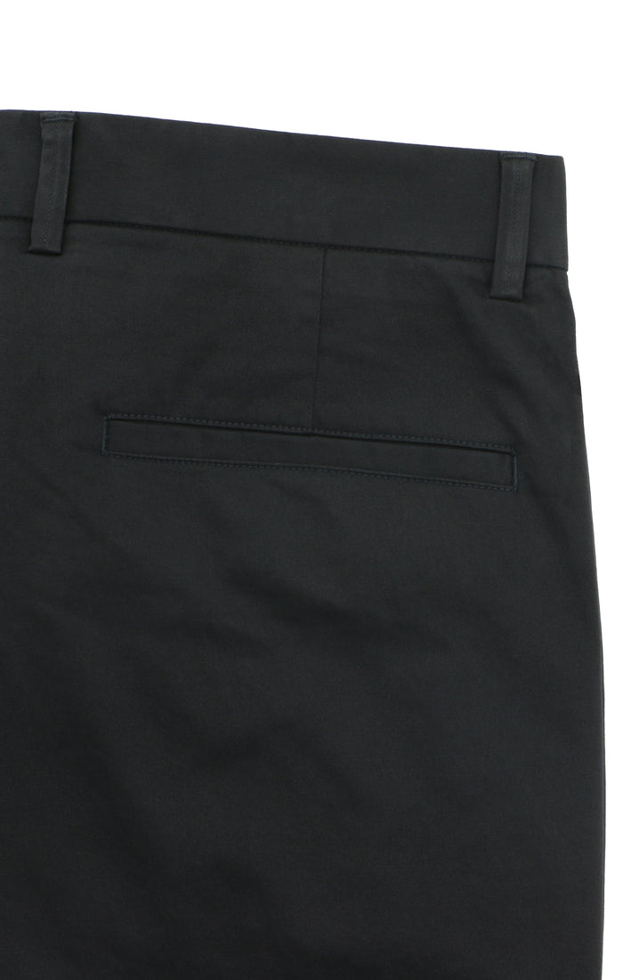 Black 490 Cotton Stretch Slim Chino