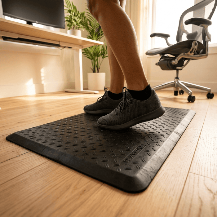 Black Cushioned Work Home Office Anti-Fatigue Mat  60x90cm