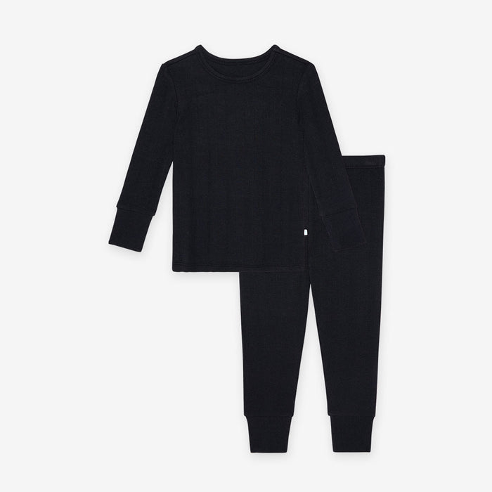 Black Pointelle Pajama Set