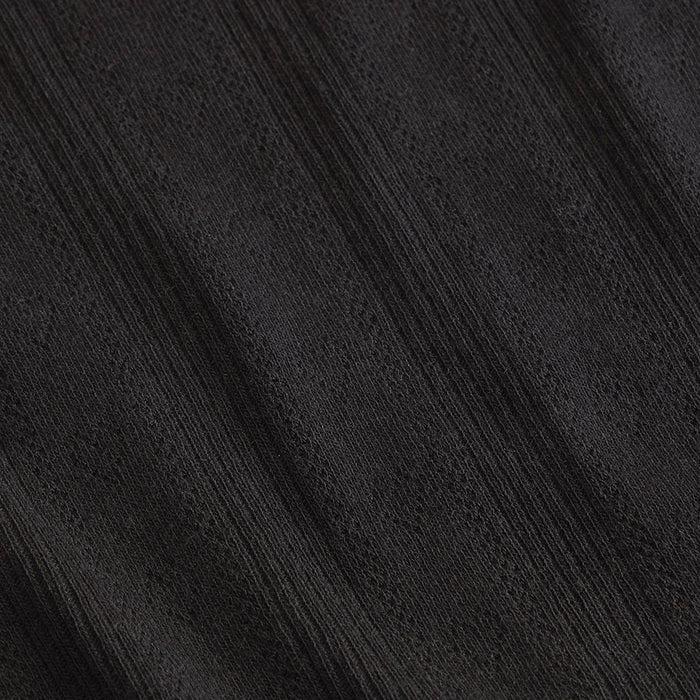 Black Pointelle Pajama Set