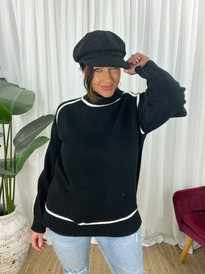 Blanka Knit Jumper - Black (SALE)