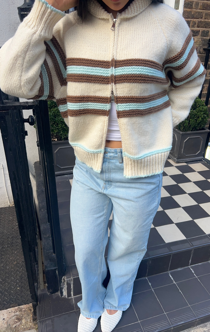 Blue & Brown Sunday Jumper