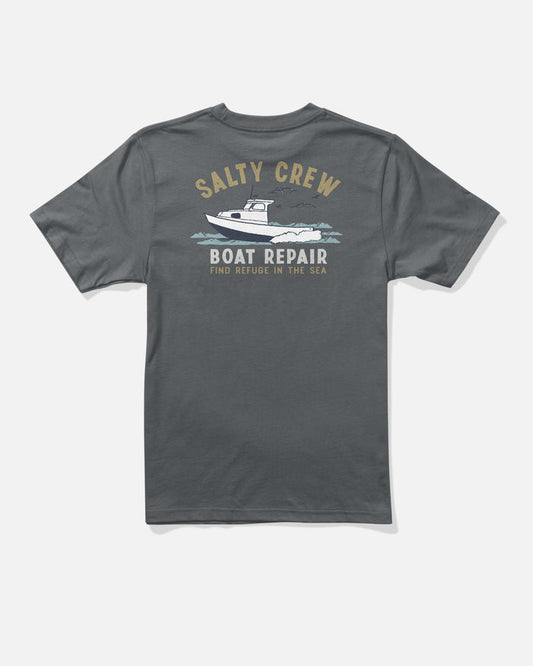 Boat Repair  Ss Tee Kids - Charcoal