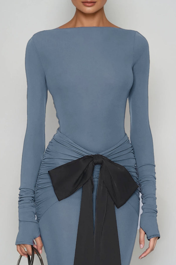 borys-bow-ruch-maxi-dress