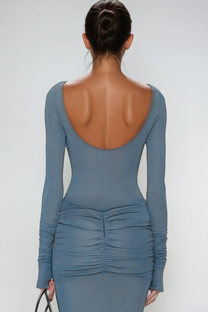 borys-bow-ruch-maxi-dress