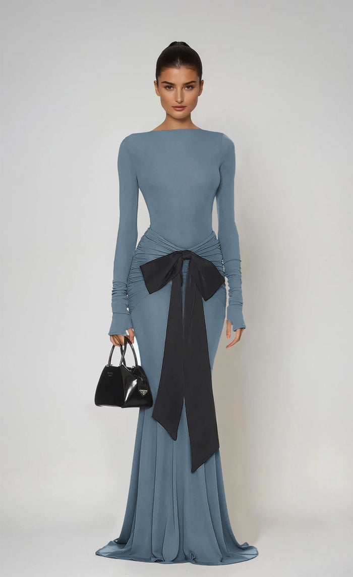 borys-bow-ruch-maxi-dress