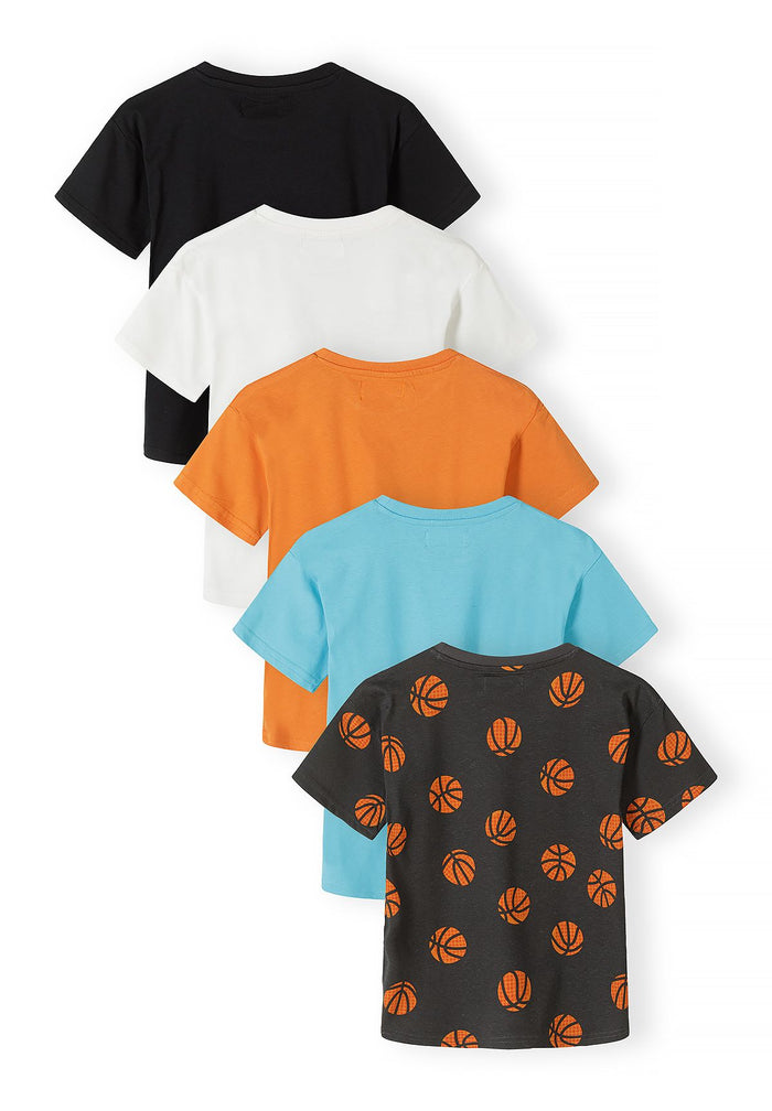 Basketball T-Shirts 5-Pack, Multi, Cotton - 2