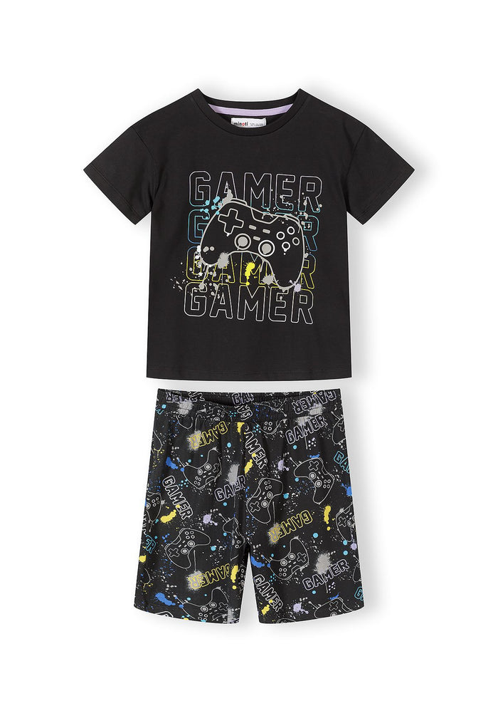 Pajamas Set 2-Pack Gaming Print Black Grey - 2