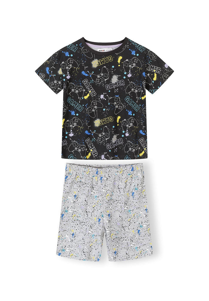 Pajamas Set 2-Pack Gaming Print Black Grey - 3