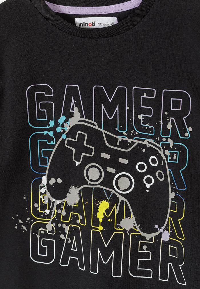 Pajamas Set 2-Pack Gaming Print Black Grey - 4