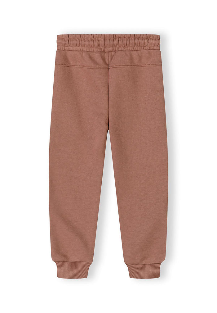 Hooded Tracksuit Set, Cognac, Slogan Print - 5