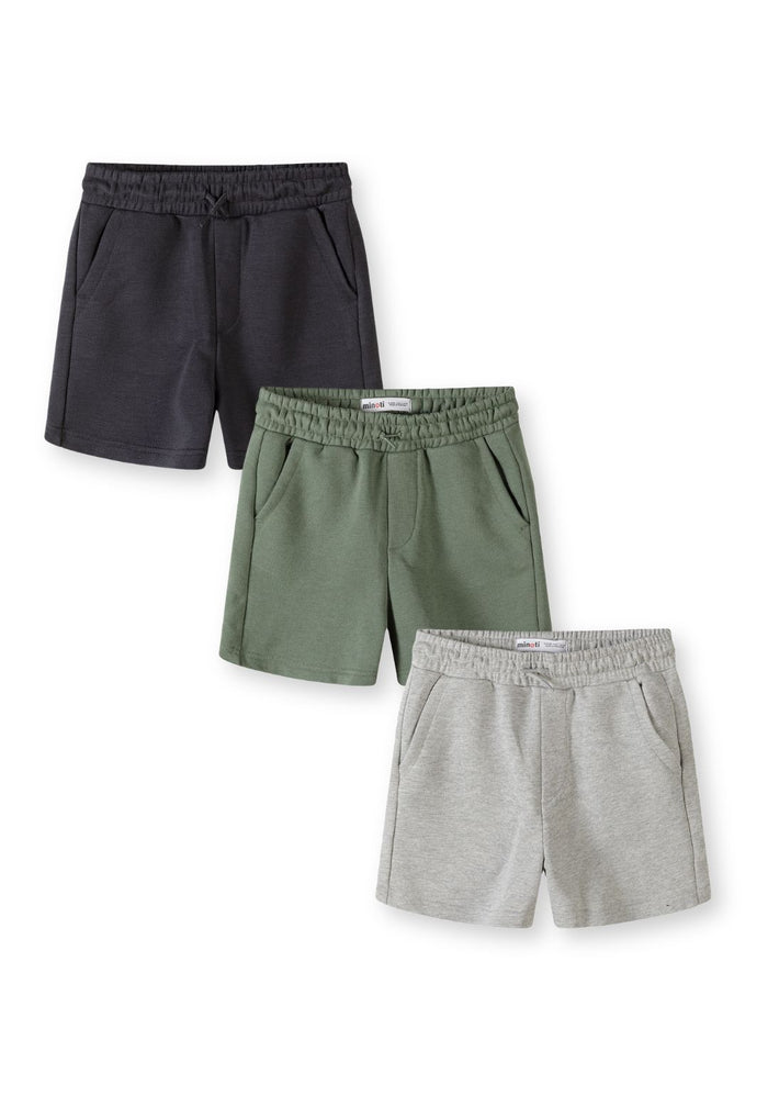 Jersey Shorts 3-Pack, Grey Black Khaki - 1