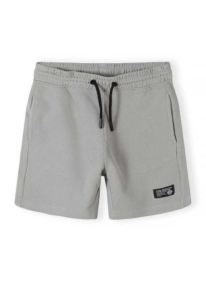 Waffle Jersey T-Shirt and Shorts Set, Light Grey - 4