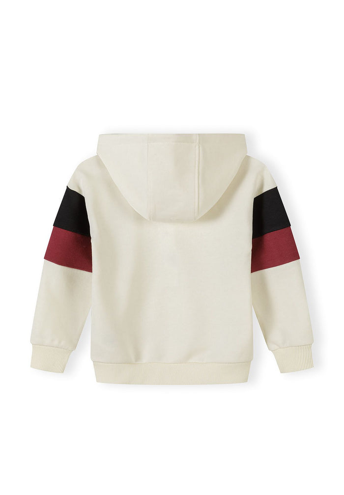 Tracksuit Set Hooded Colour Block Cream Burgundy - 3