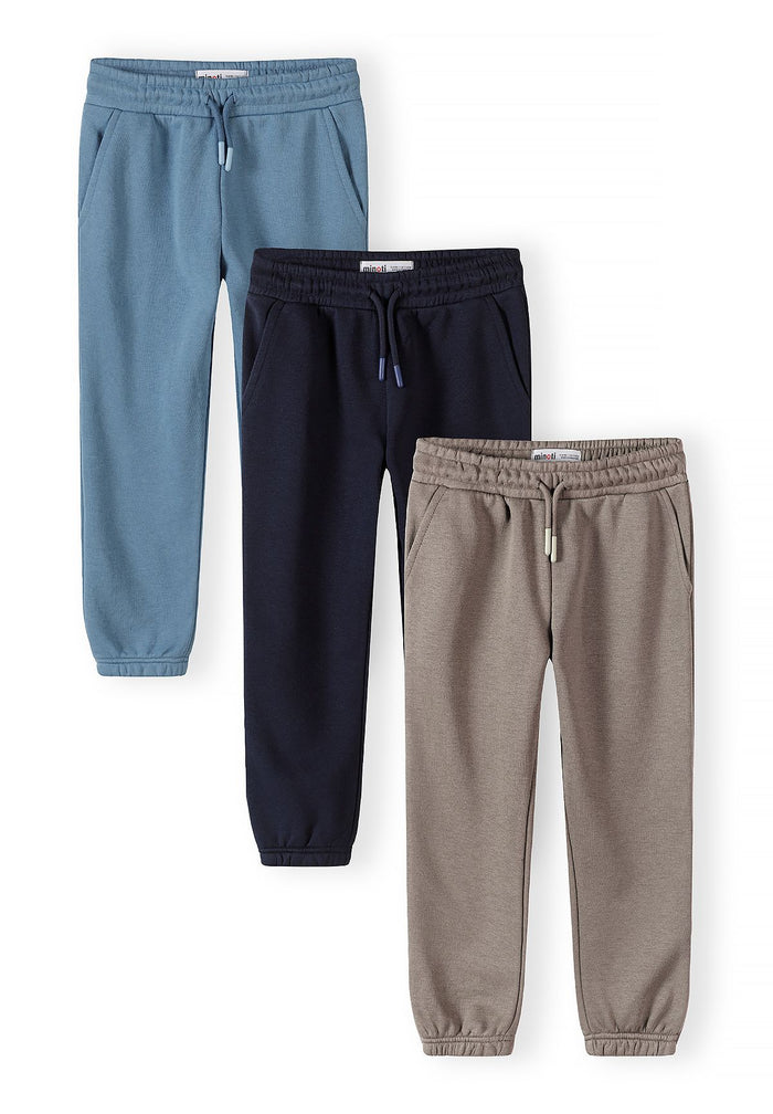 Joggers 3-Pack, Blue Grey Beige, Elasticated Waist - 1